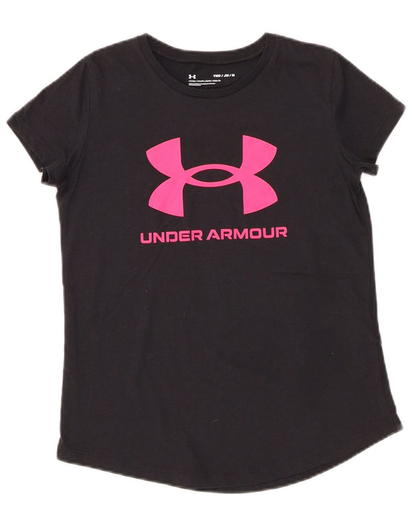 Under Armour Mädchen Loose Fit Graphic T-Shirt Top 9–10 Jahre Medium Schwarz