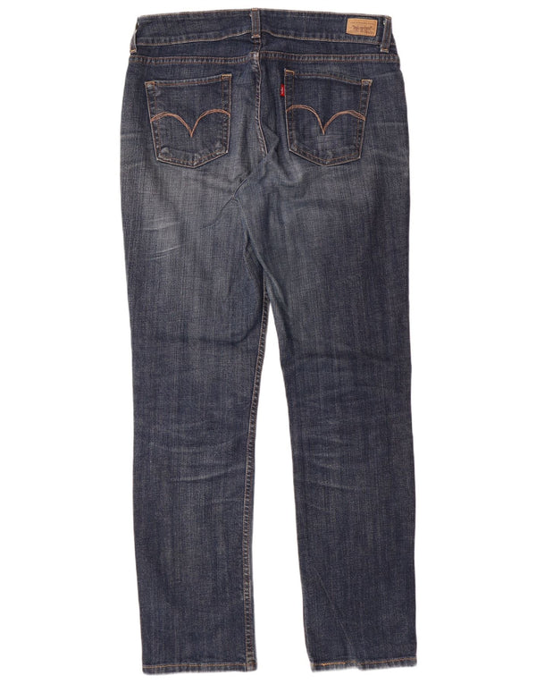 LEVI'S Damen Straight Jeans US 12 Large W34 L32 Blaue Baumwolle