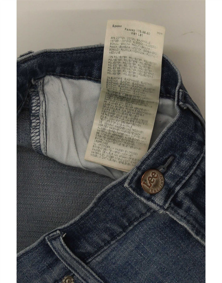 Lee Herren Luke Slim Jeans W32 L32 Blaue Baumwolle