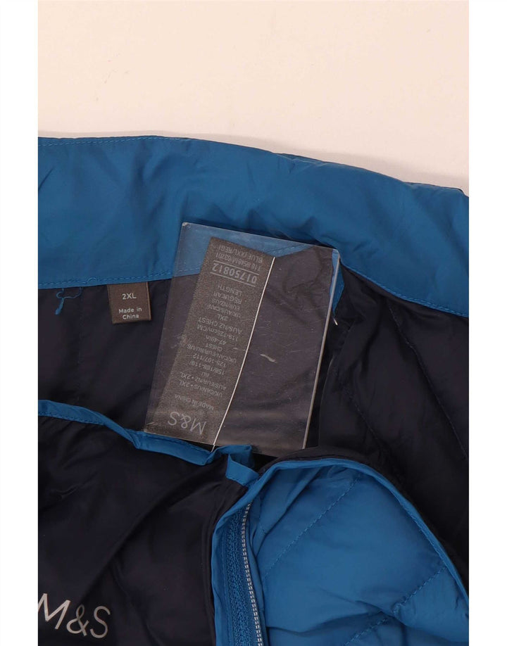 Marks & Spencer Herren Wattierte Weste UK 44 2XL Blau Polyamid