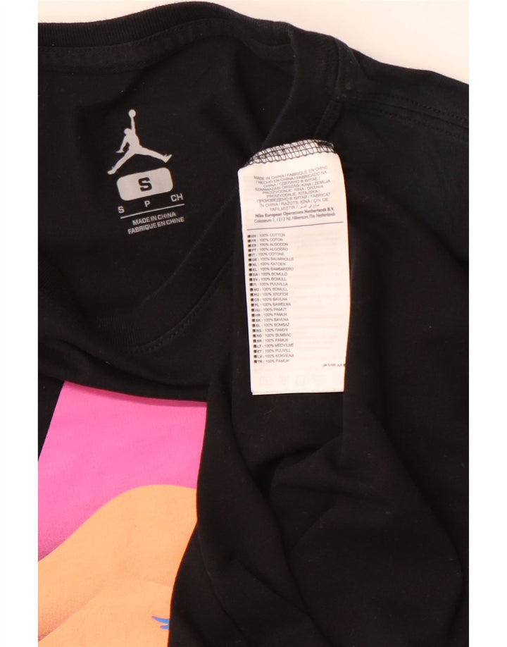 NIKE Herren-T-Shirt mit Grafik, Größe S, Schwarz, Colourblock-Baumwolle