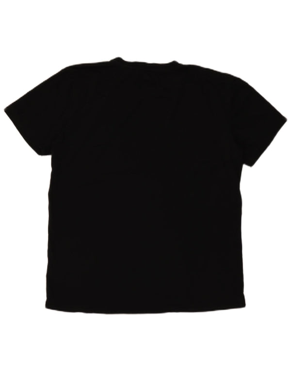 Kappa Damen T-Shirt Top 2XL Schwarz Baumwolle