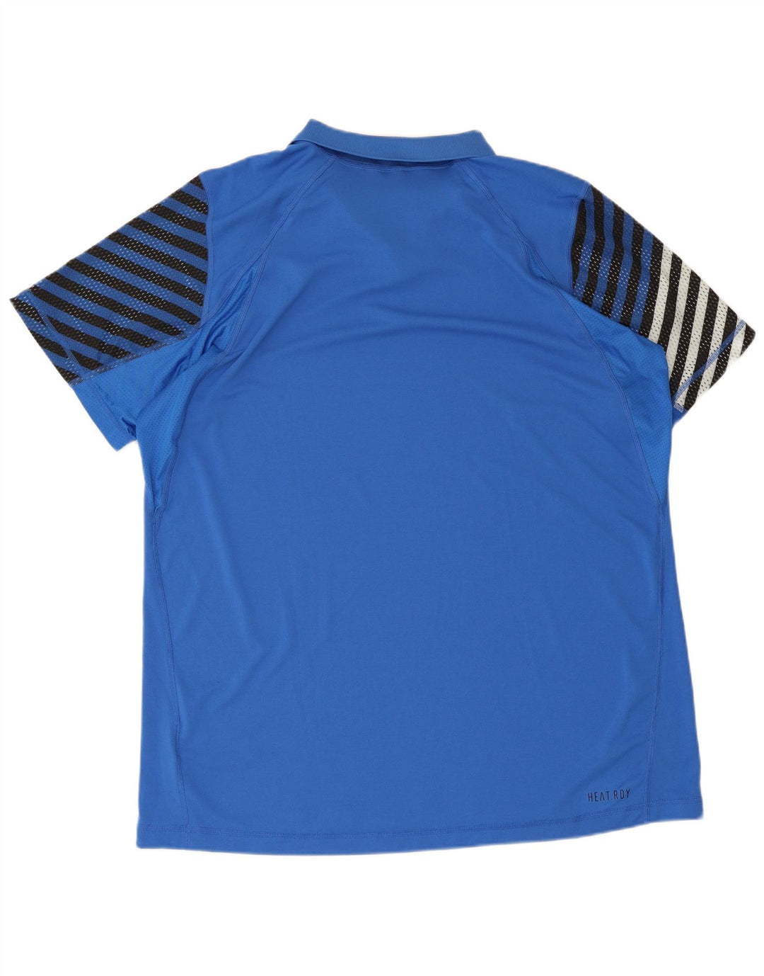 Adidas Herren Poloshirt 2XL Blau gestreift Polyester