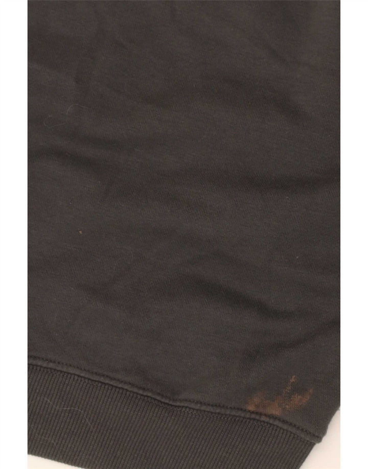 Zara Damen Crop Sweatshirt Pullover UK 14 Mittelgraues Polyester