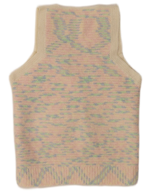 Vintage Damen Cardigan Pullover UK 14 Medium Mehrfarbig gefleckt