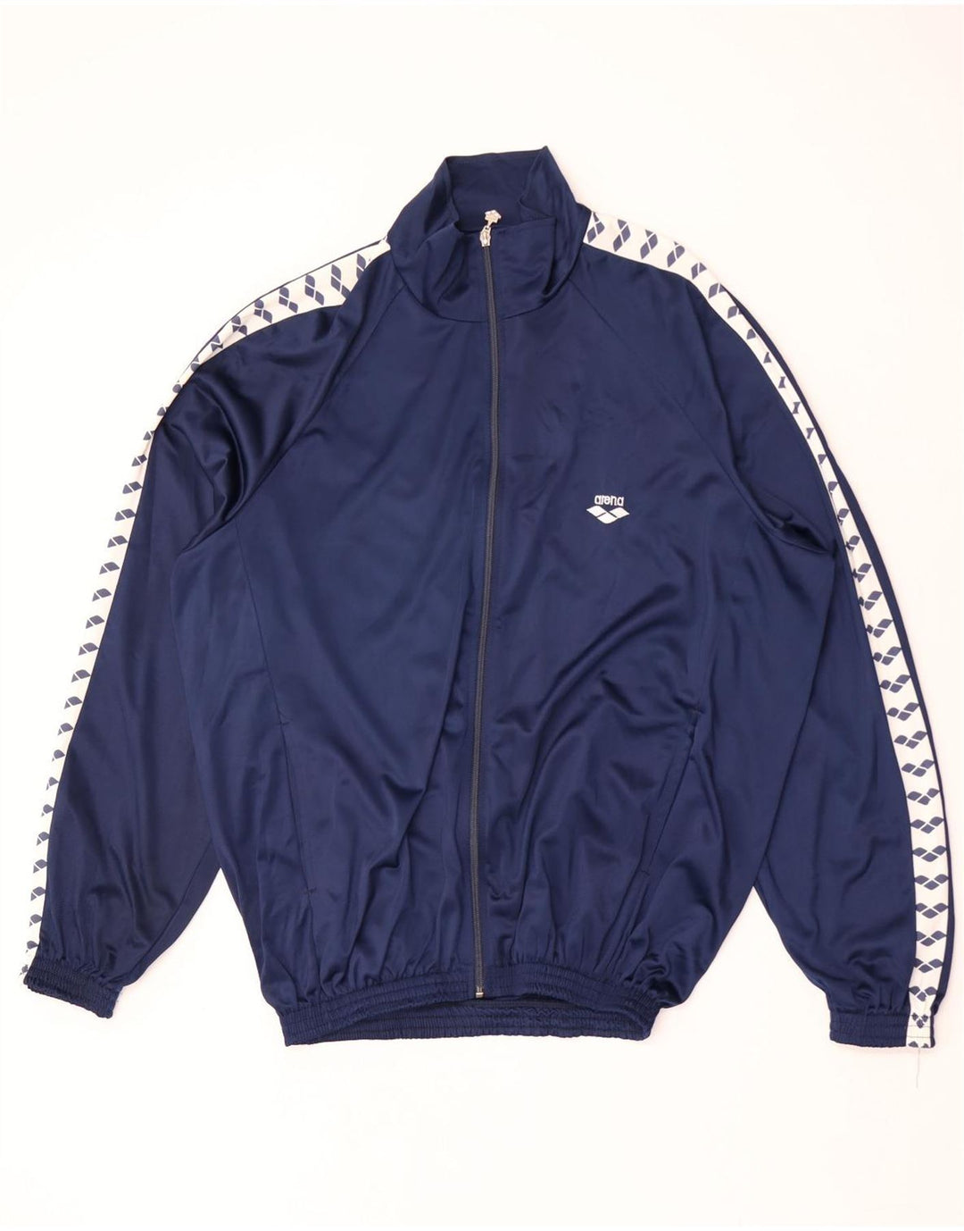 Arena Herren-Trainingsanzugoberteil mit Grafik, XL, Marineblau, Farbblock-Polyester