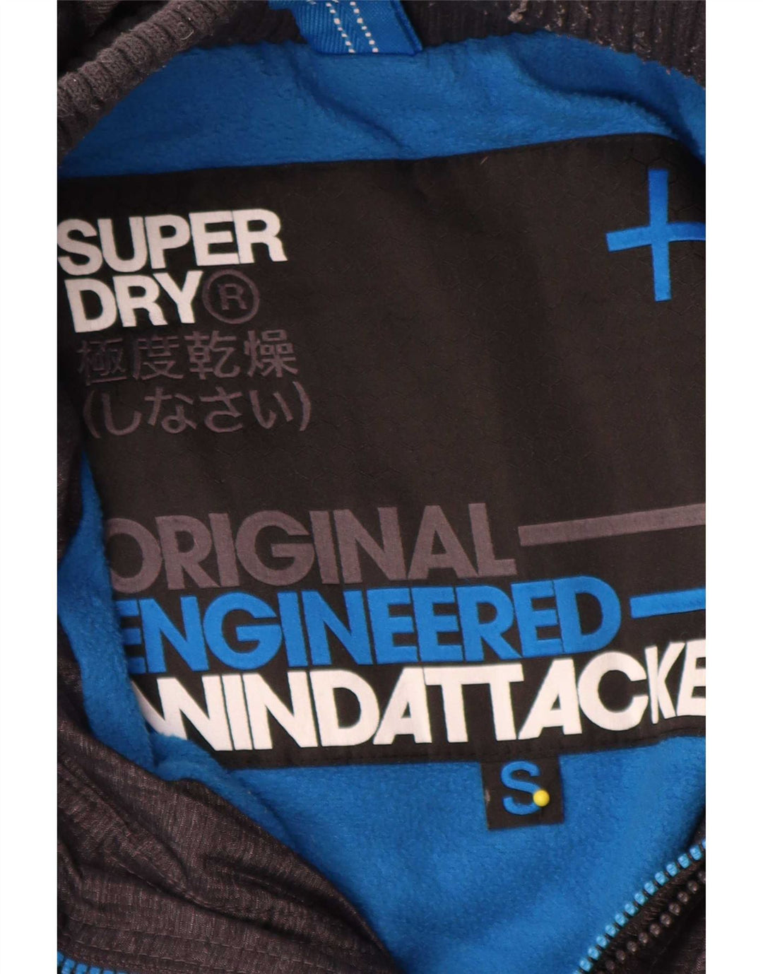 Superdry Herren Windattacker Windjacke UK 36 Small Graues Nylon