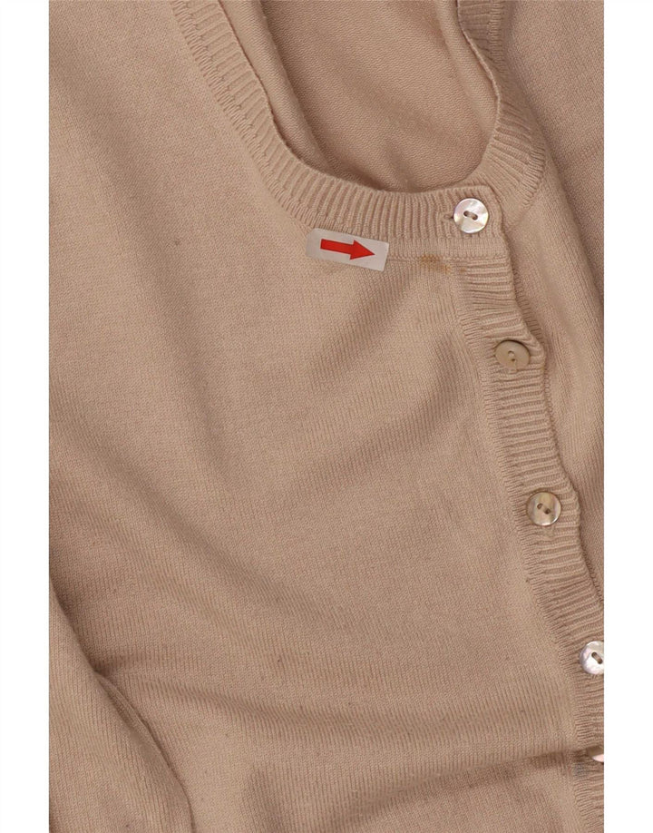 John Lewis Damen-Cardigan-Pullover UK 12 Mittelbeige Viskose