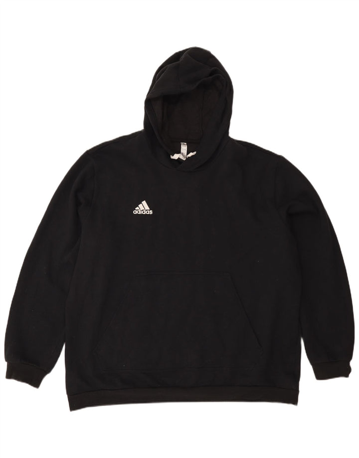 ADIDAS Herren Kapuzenpullover 2XL Schwarz Baumwolle