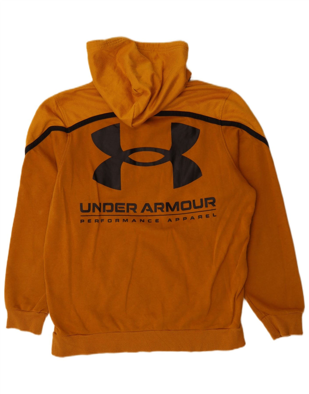 Under Armour Herren-Kapuzenpullover aus mittelorangefarbener Colourblock-Baumwolle