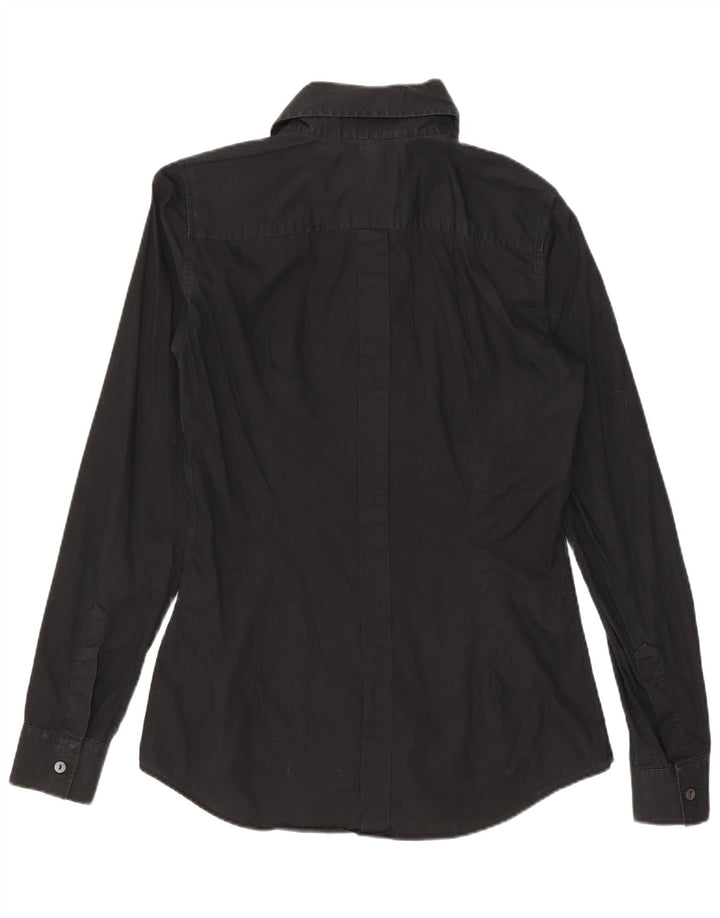 Dolce & Gabbana Damen Hemd IT 42 Mittelschwarze Baumwolle