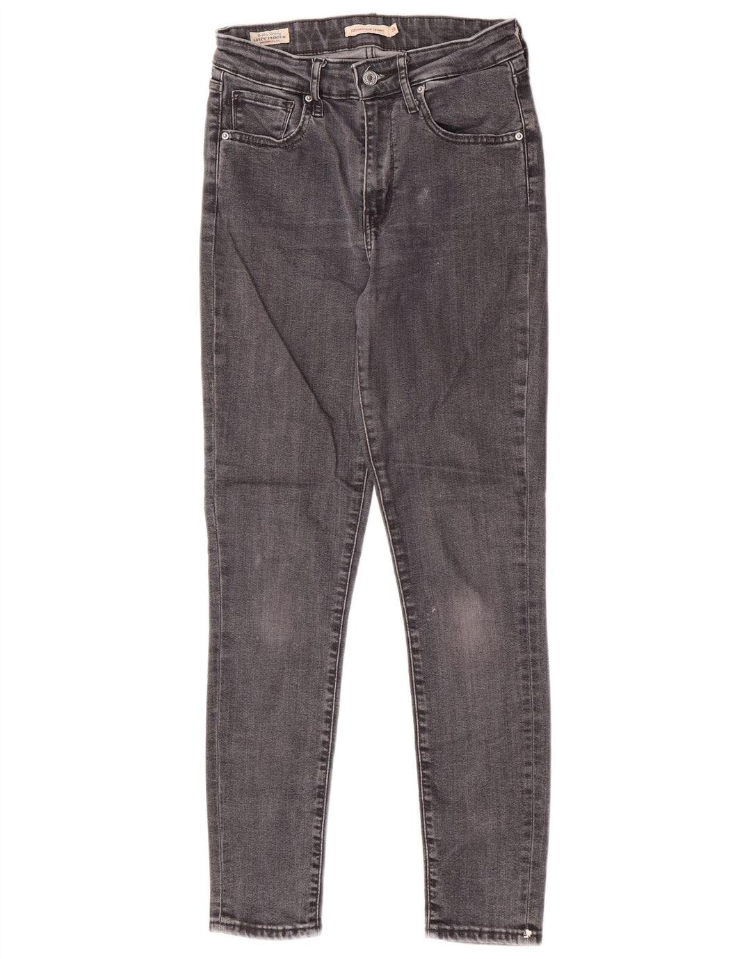 Levi's Damen 721 Skinny Jeans W28 L28 Grau Lyocell