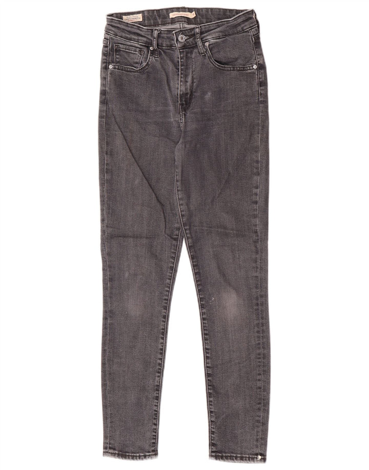 Levi's Damen 721 Skinny Jeans W28 L28 Grau Lyocell