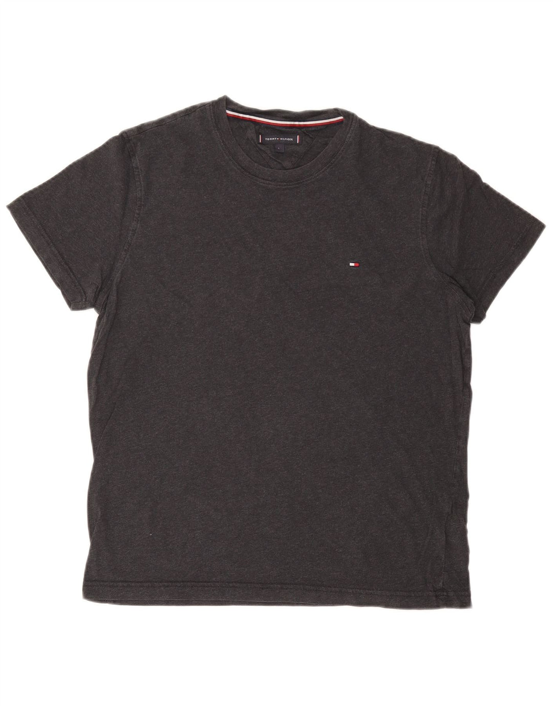TOMMY HILFIGER Herren T-Shirt Top Large Grau Baumwolle