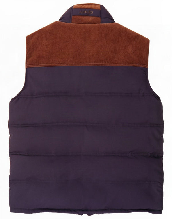Joules gepolsterte Herrenweste UK 40 Large Marineblau Colourblock Polyester