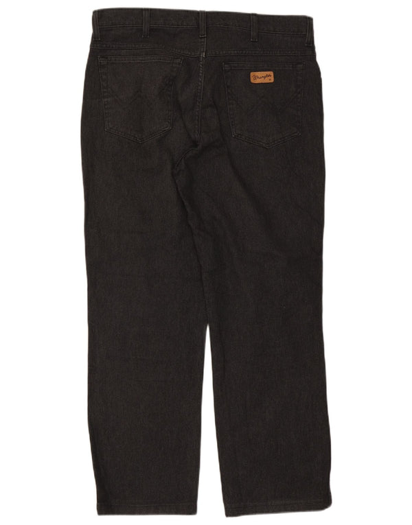 Wrangler Herren Texas Stretch Straight Jeans W36 L28 Schwarze Baumwolle