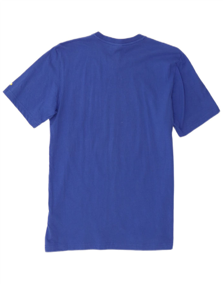 Adidas Herren Boston Marathon Grafik-T-Shirt aus mittelblauer Baumwolle