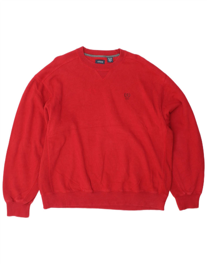 IZOD Herren Sweatshirt Pullover XL Rot Baumwolle