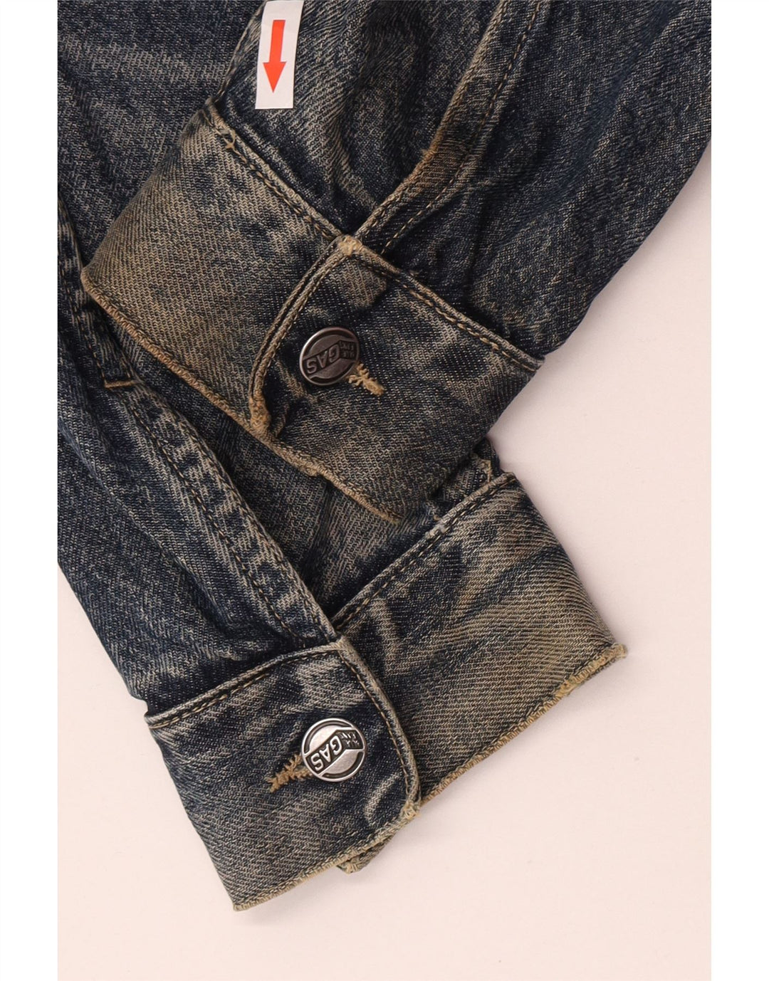 Gas Damen Jeansjacke UK 14 Medium Marineblau Baumwolle