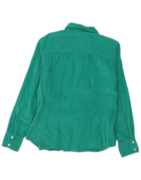 Eddie Bauer Damen Cordhemd UK 18 XL Grüne Baumwolle