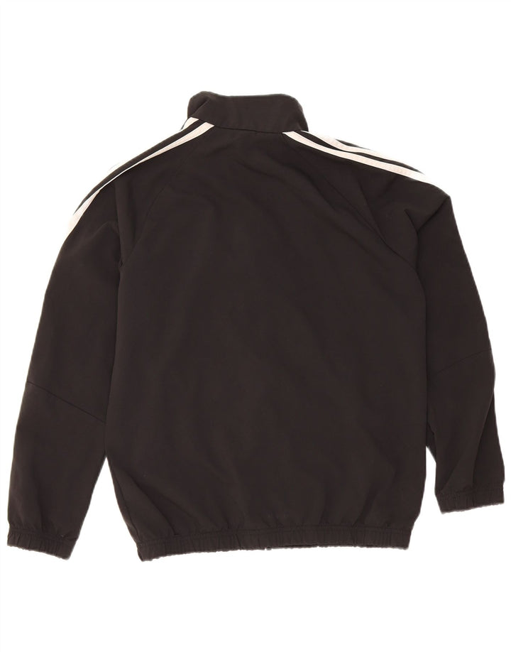 ADIDAS Jungen-Trainingsanzug, Top-Jacke, 11–12 Jahre, schwarzes Polyester