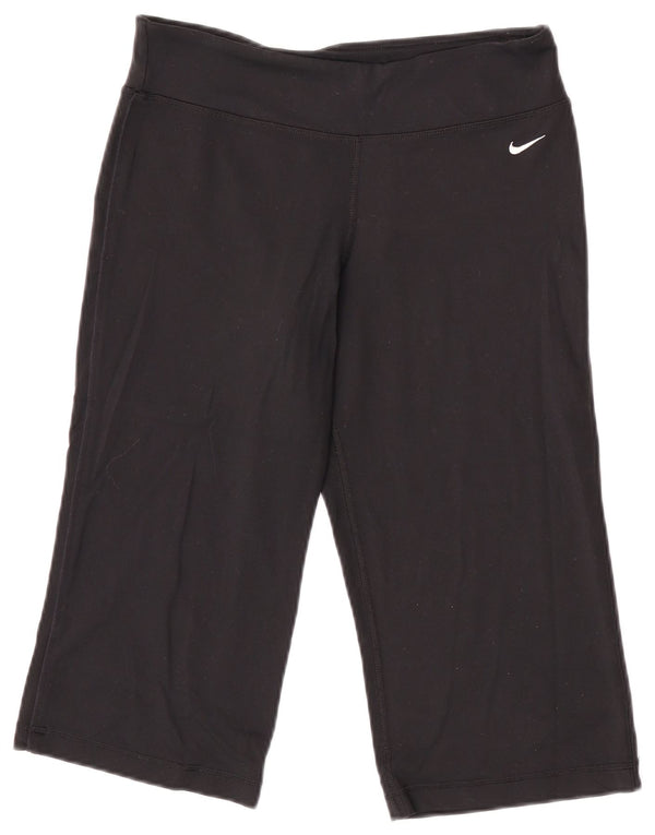 Nike Damen Capri-Leggings UK 12/14 Mittelschwarzes Nylon