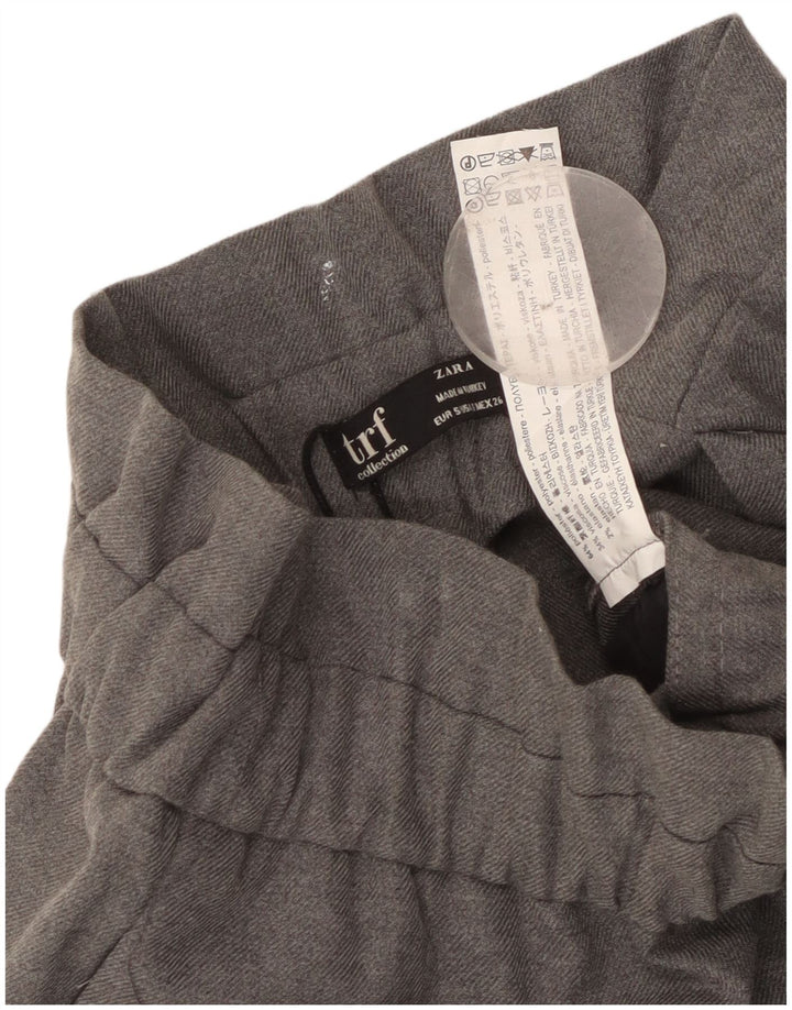 Zara Damen-Hose, kurz, Größe S, W26, L24, Grau, Polyester