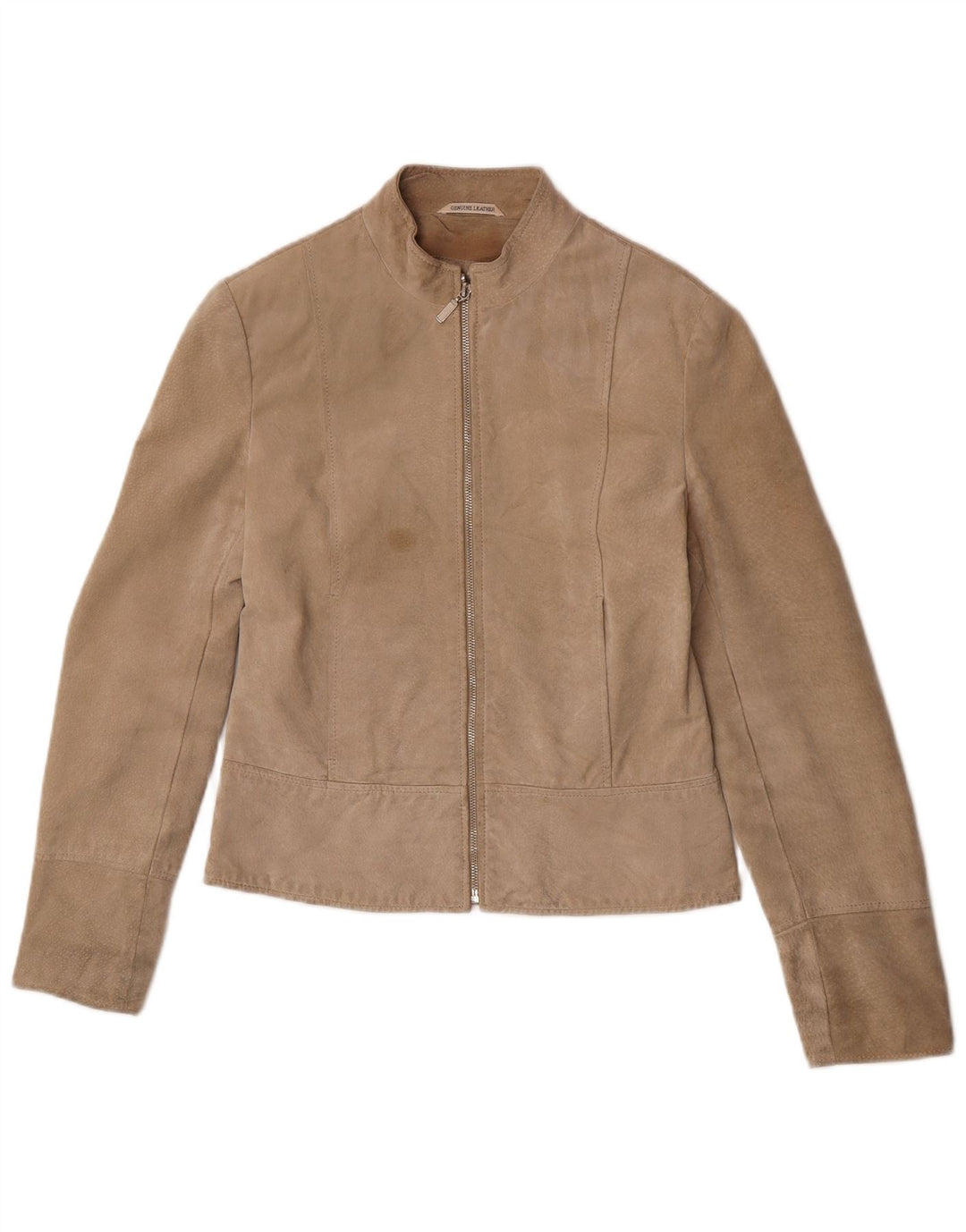 Privilegi Damen Wildlederjacke IT 42 Medium Beige Leder