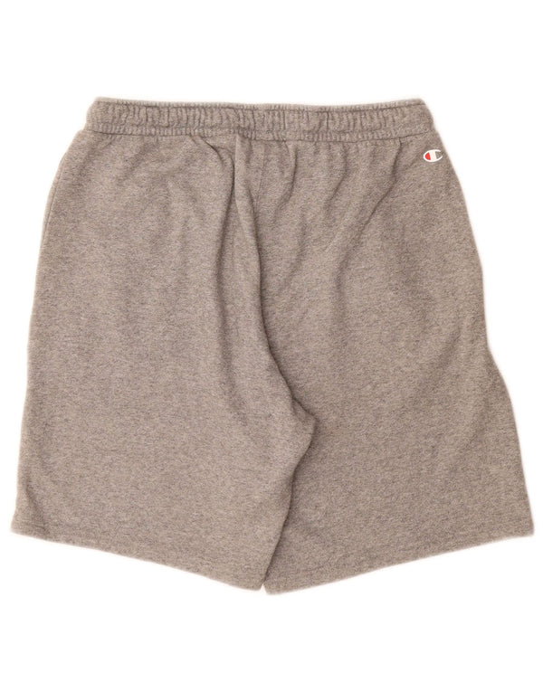 Champion Jungen-Sportshorts mit Grafik, 15–16 Jahre, 2XL, grau gefleckte Baumwolle