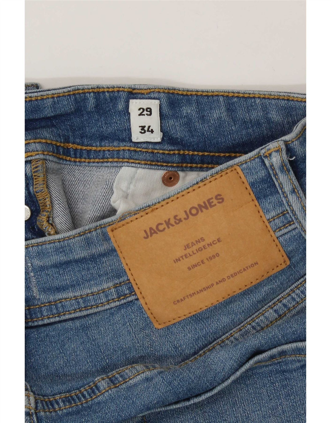 Jack & Jones Herren GLENN Slim Jeans W29 L34 Blaue Baumwolle
