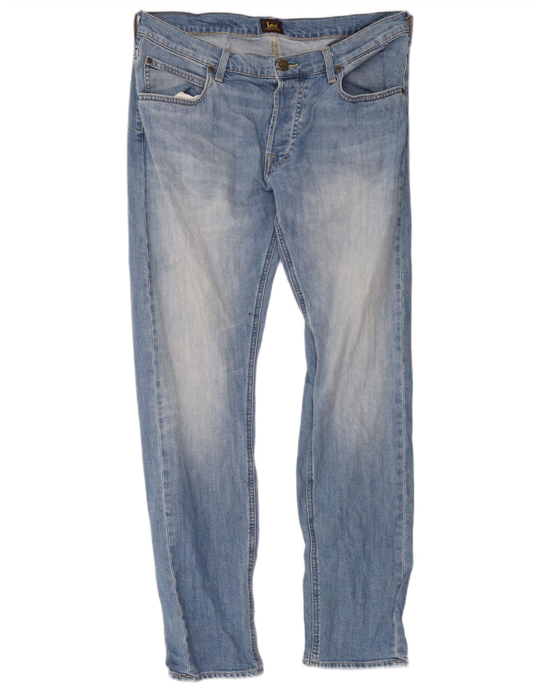 Lee Herren Daren Straight Jeans W34 L32 Blaue Baumwolle