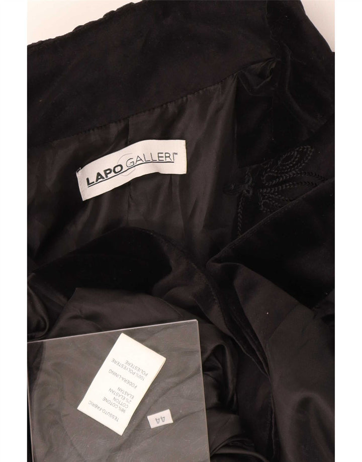 Lapo Galleri Damen Mantel IT 44 Medium Black Floral Cotton