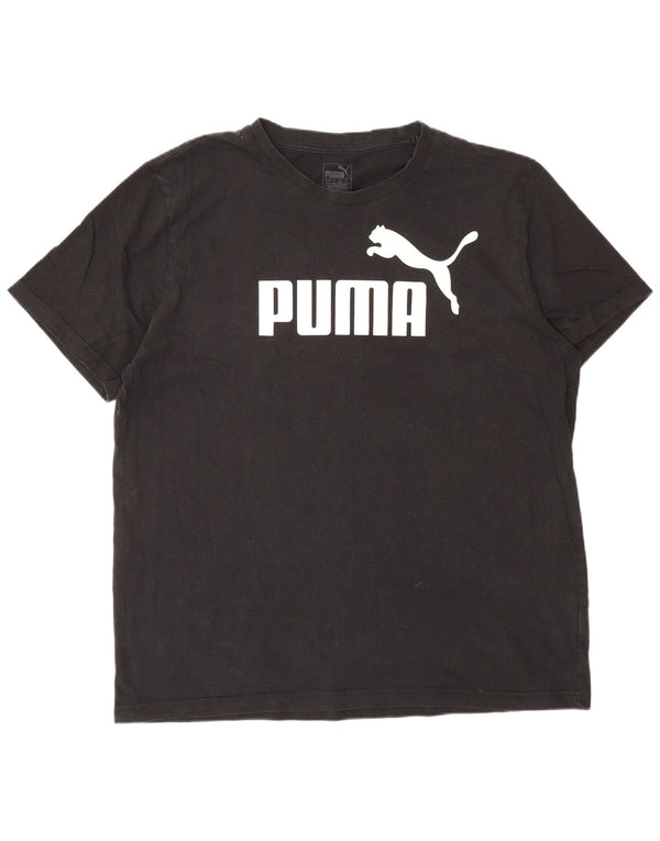 PUMA Herren Grafik T-Shirt Top XL Schwarz Baumwolle