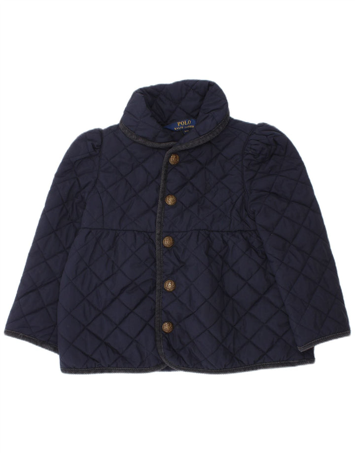 Polo Ralph Lauren Steppjacke für Mädchen, 2–3 Jahre, Marineblau, Polyester