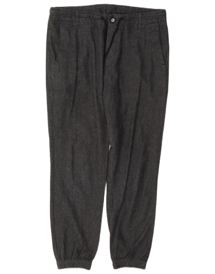 Massimo Dutti Herren Chinohose EU 42 Large W32 L28 Graues Fischgrätenmuster