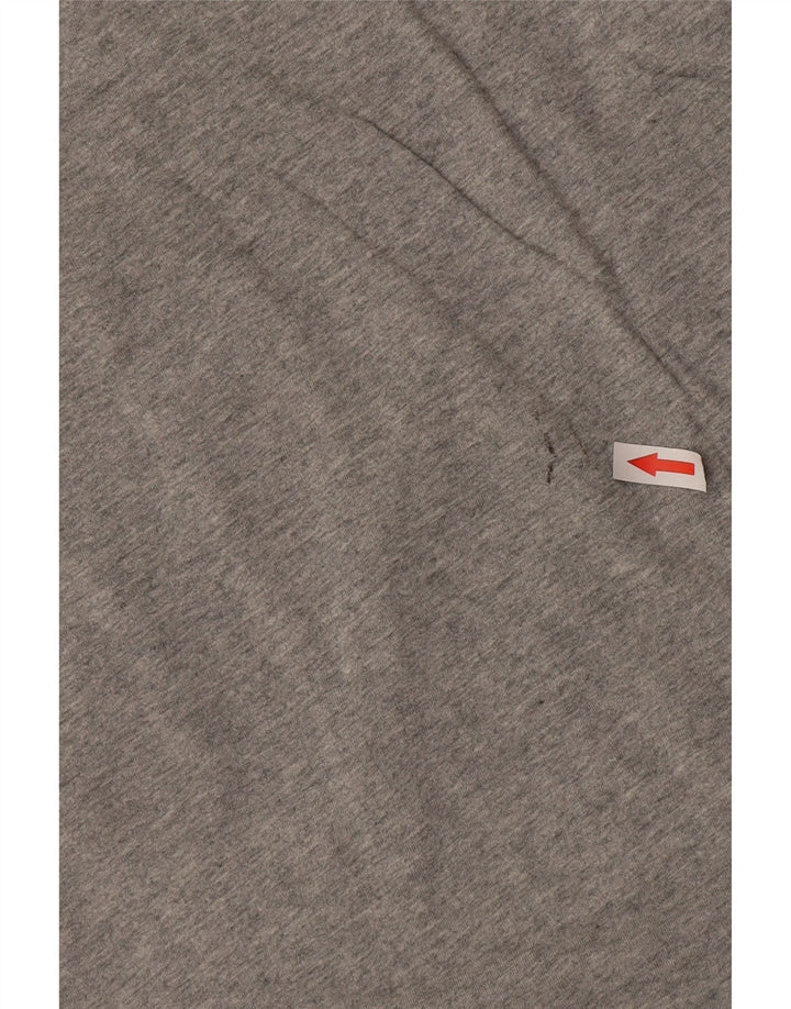 Nike Damen T-Shirt Top UK 14 Mittelgraue Baumwolle