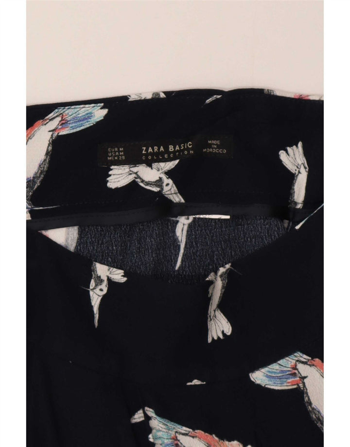Zara Damen Graphic Pegged Casual Shorts Medium W28 Marineblau
