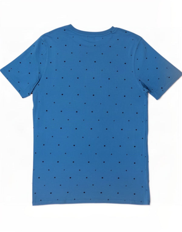 Nike Mens Athletic Cut Graphic T-Shirt Top Small Blue Spotted Cotton