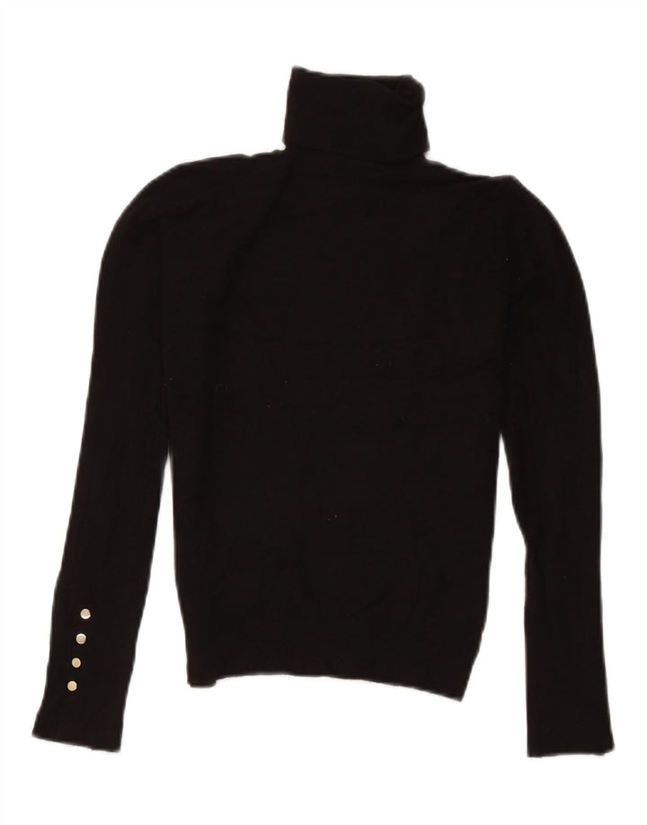 Zara Damen-Pullover mit Rollkragen, Gr. 10, Größe S, Schwarz, Viskose