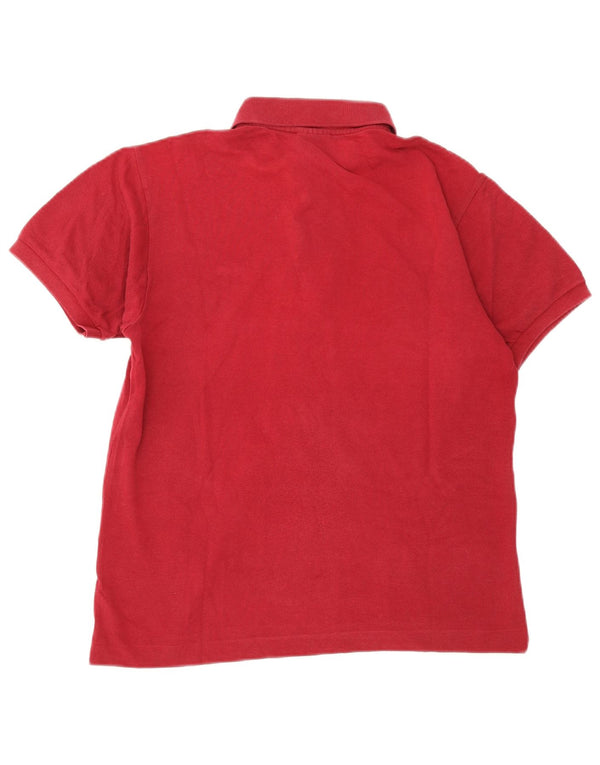 Lacoste Herren-Poloshirt, Größe 4, mittelrote Baumwolle