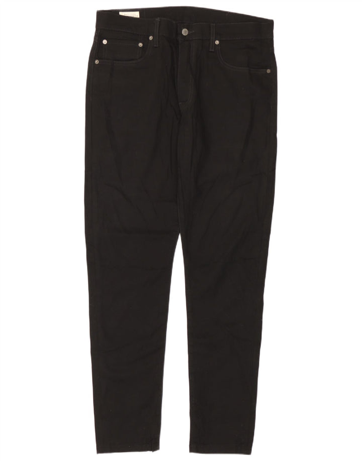 Levi's Herren 512 Slim Tapered Jeans W33 L31 Schwarze Baumwolle