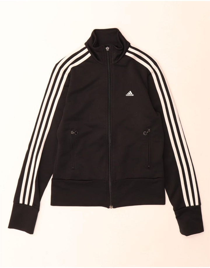 Adidas Damen-Trainingsanzug, UK 10, Größe S, Schwarz, Polyester