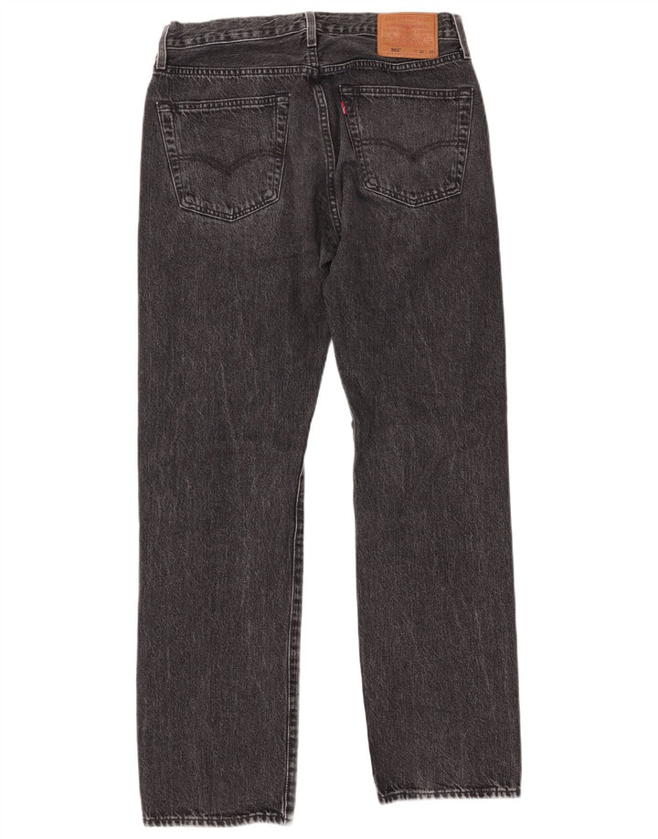 LEVI'S Herren 501 Straight Jeans W32 L32 Graue Baumwolle
