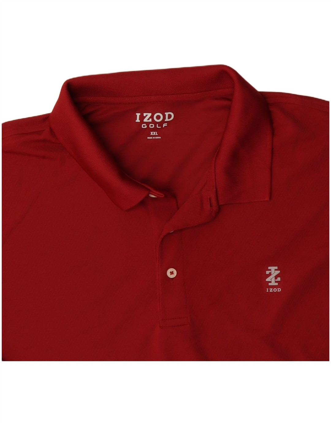 IZOD Herren Golf Langarm-Poloshirt 2XL Rot Polyester