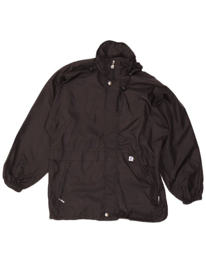 K-Way Herren-Regenjacke mit Kapuze, UK 38, mittelschwarz