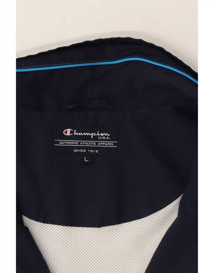 Champion Herren-Trainingsanzug-Top-Jacke, groß, Weiß, Farbblock