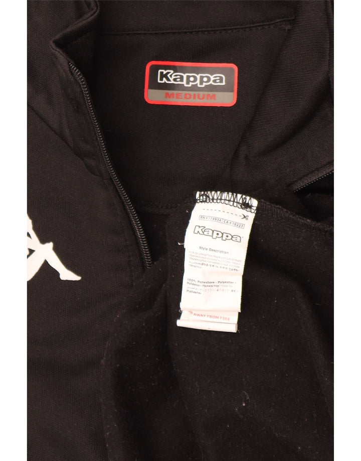Kappa Herren Graphic Pullover Trainingsanzug Top Jacke Medium Schwarz Polyester