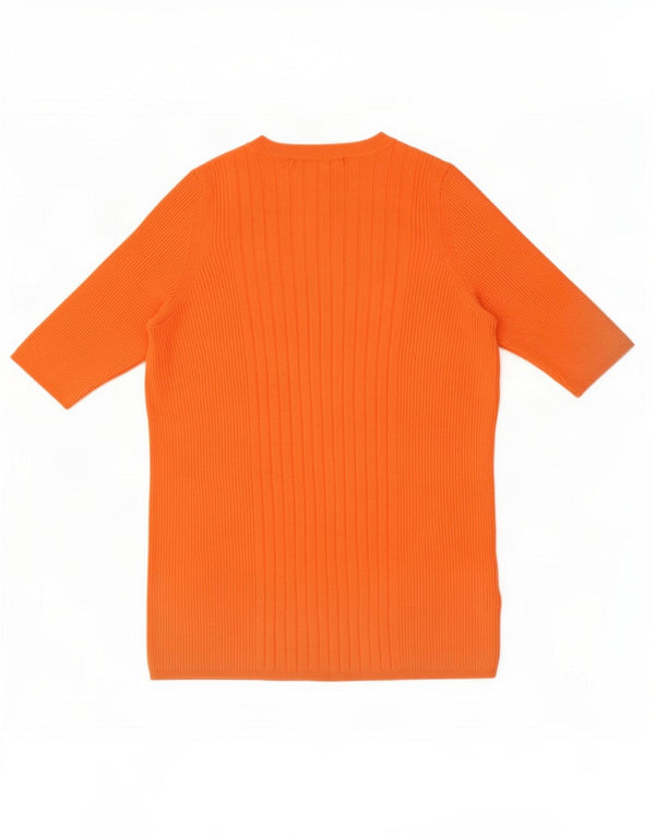 Marks & Spencer Damen T-Shirt Top UK 12 Mittelorange Viskose