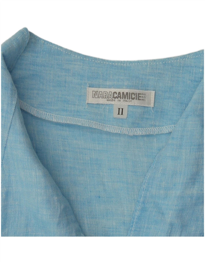 Naracamicee Damen-Hemd mit 3/4-Ärmeln, UK 12, Mittelblau