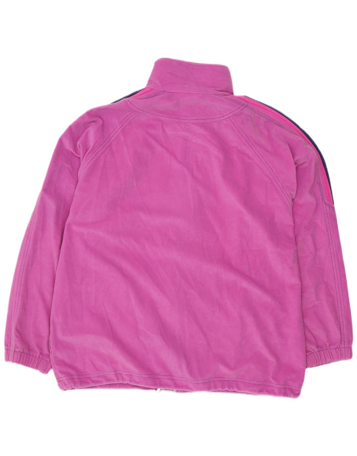 DIADORA Grafik-Fleecejacke für Damen, UK 14, Mittelrosa, Farbblock